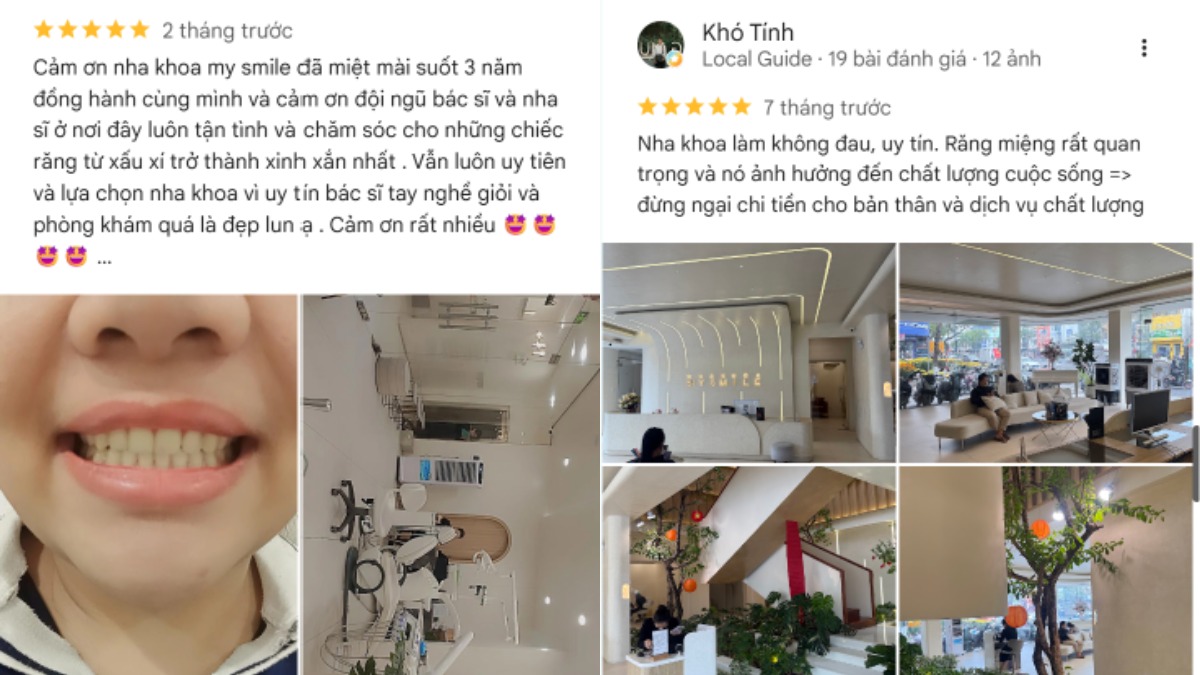 Khách đều ưng ý với dịch vụ tại nha khoa My Smile