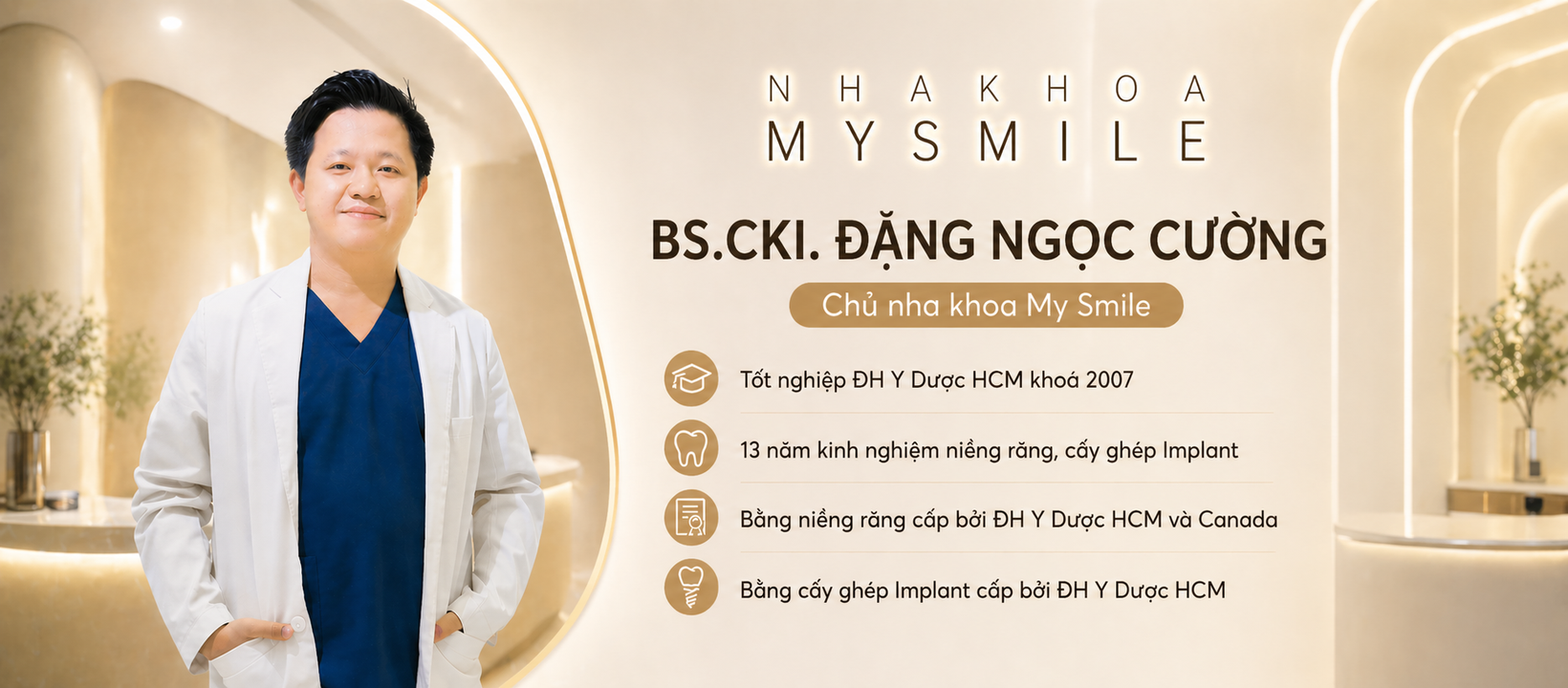 BS.CKI Đặng Ngọc Cường - Bác sĩ chuyên sâu về cấy ghép Implant tại Nha khoa My Smile