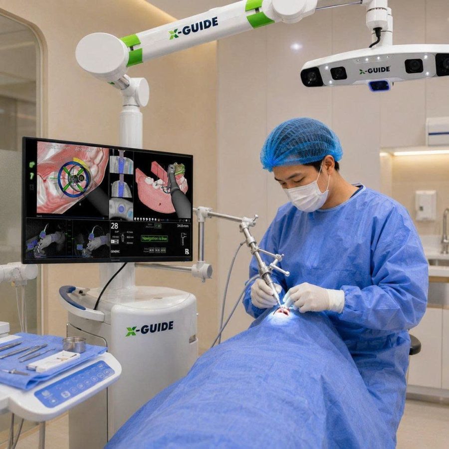 BS Đặng Ngọc Cường cấy ghép Implant ứng dụng công nghệ định vị X-Guide hiện đại.